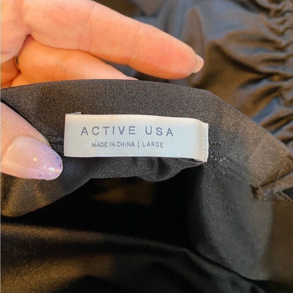 Active Usa Spaghetti Strap Adjustable Side Ruched… - image 8